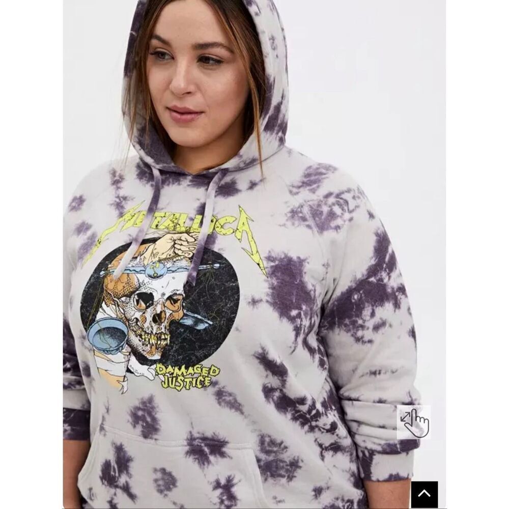 Torrid Metallica Tie Dye Hoodie Sz 5X